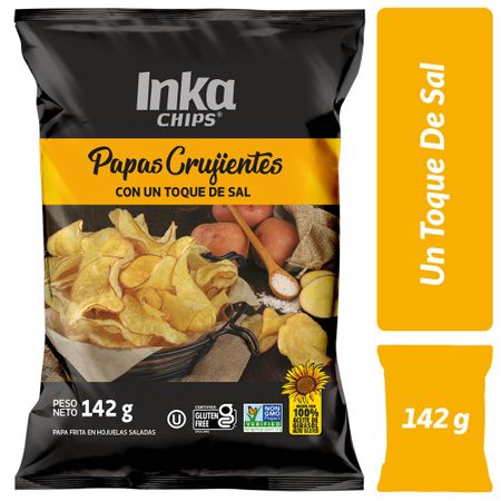 Papas Crujientes INKA CHIPS Bolsa sal de mar 142g